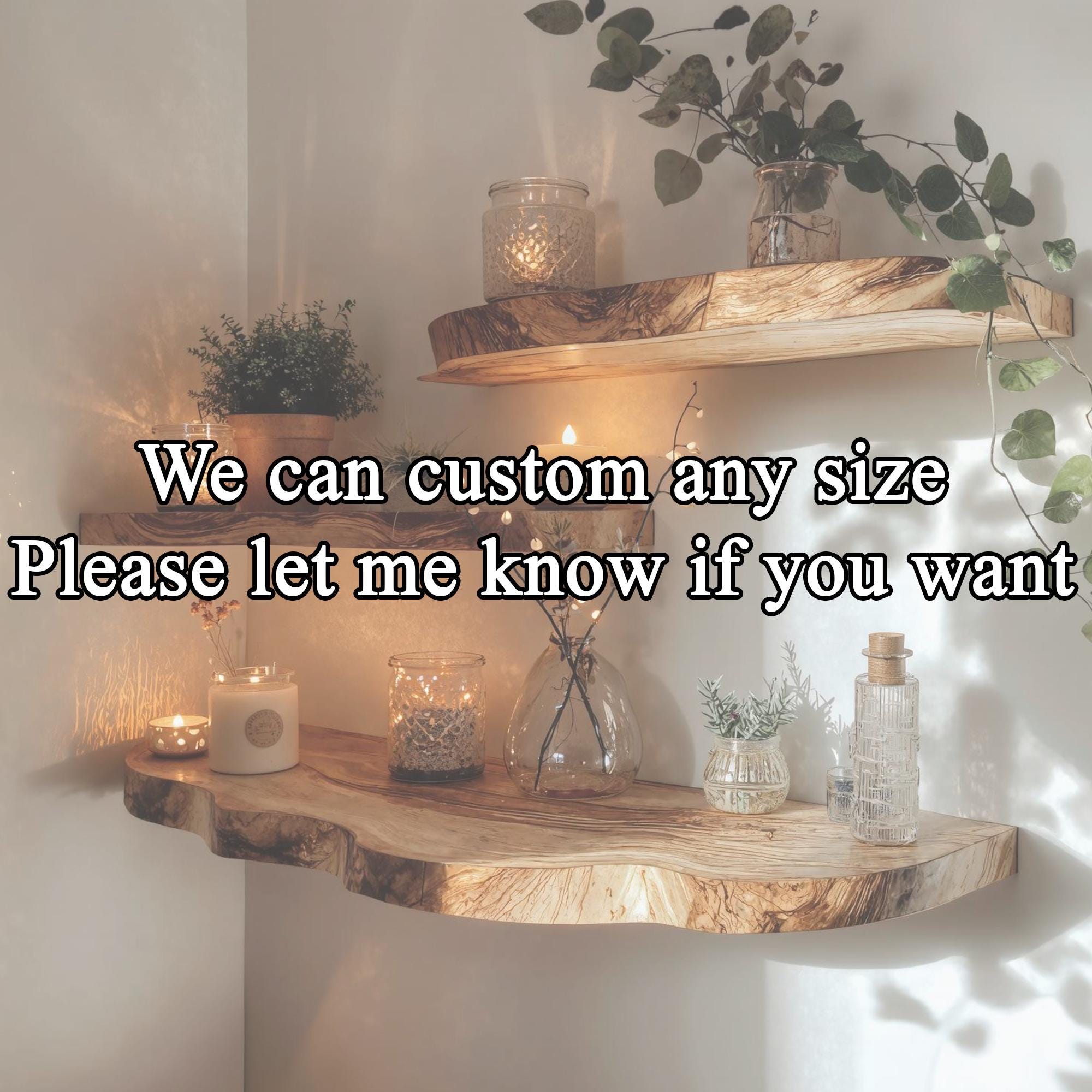 Handcrafted Rustic Walnut Floating Shelf, Custom Wood Shelf