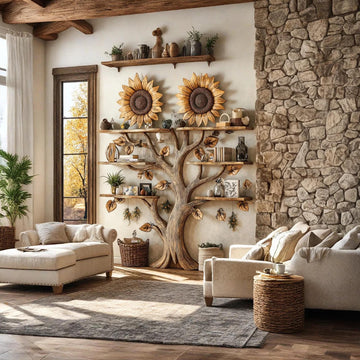 Handmade Tree Branch Bookshelf: Wooden Floating Wall Shelves