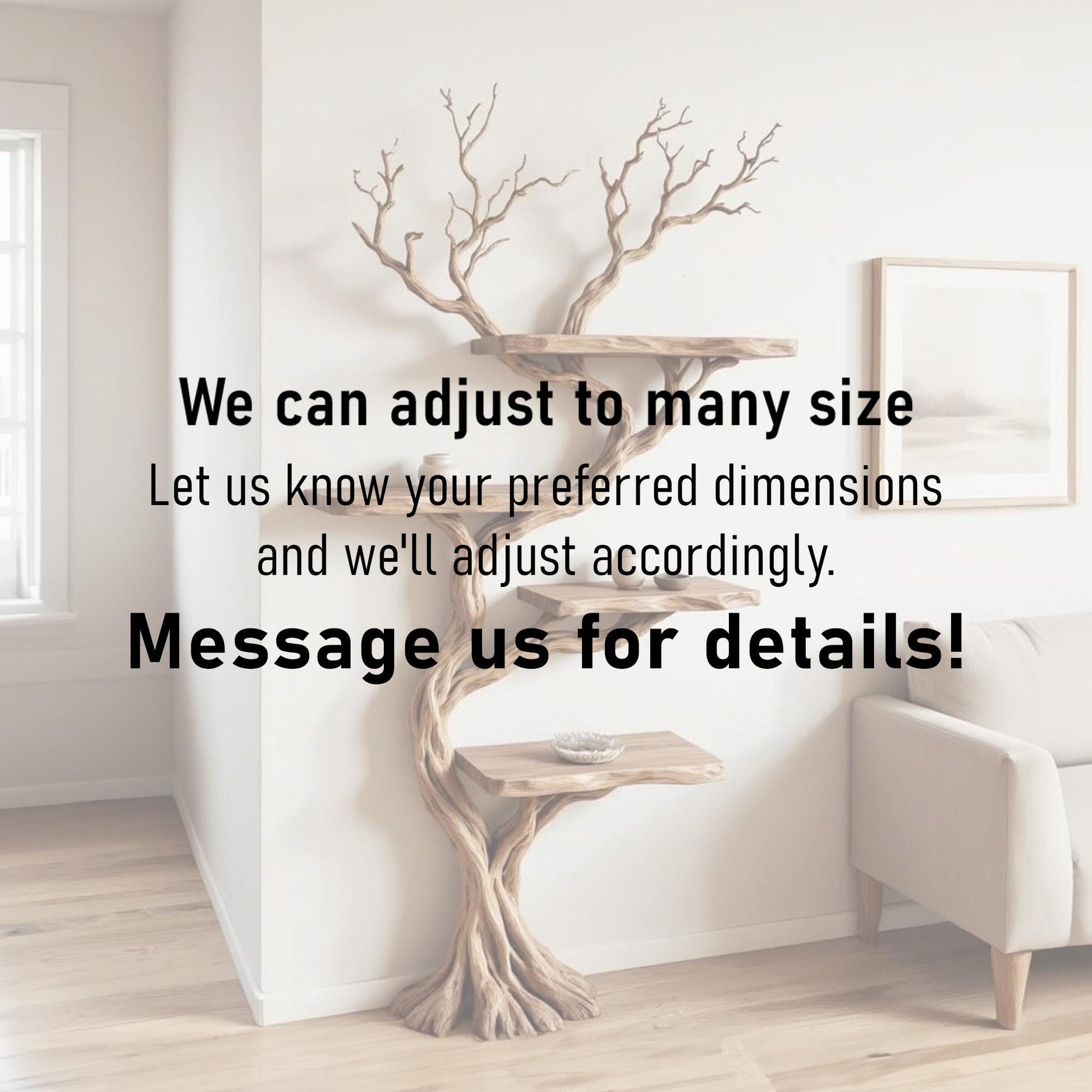 Tree branch bookshelf solid wood floating live edge wood shelves wall mount driftwood carving art rustic decor