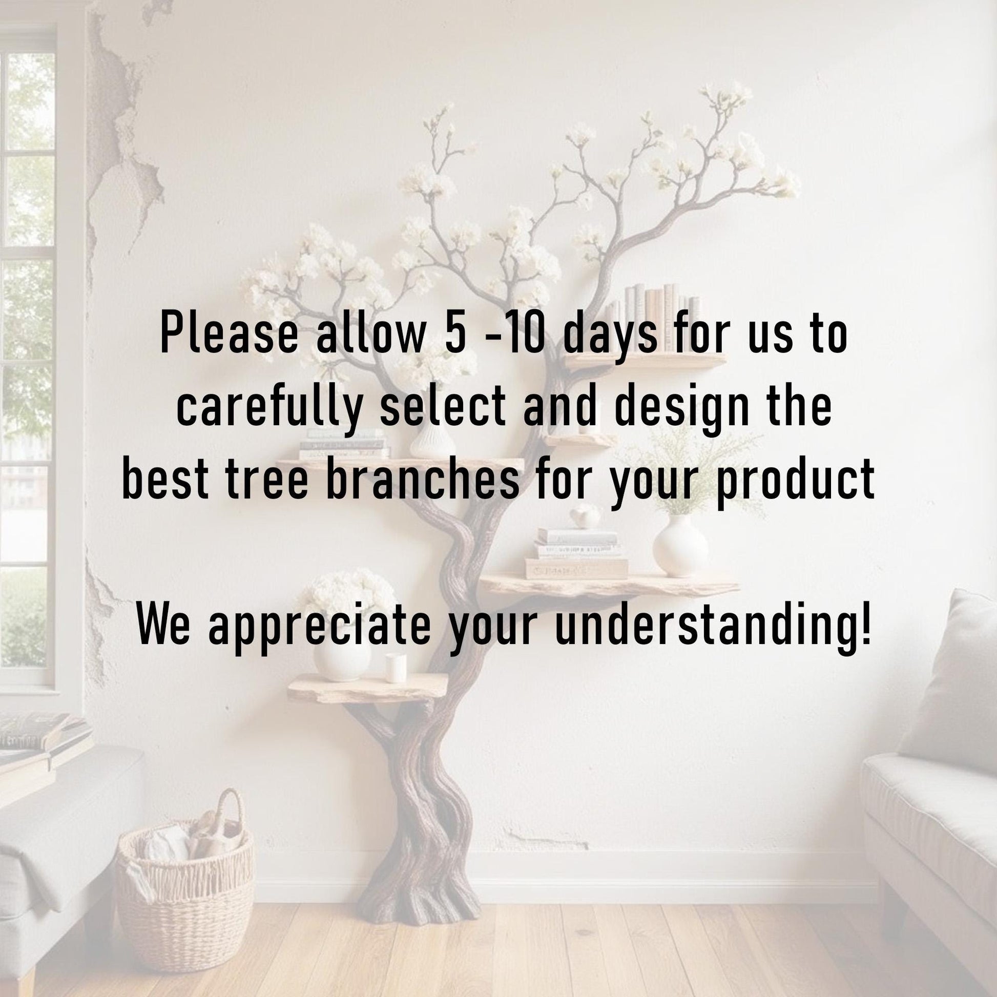 Tree floating shelf solid wood bookshelf wall art natural driftwood branch floor bookcase wood carving decor