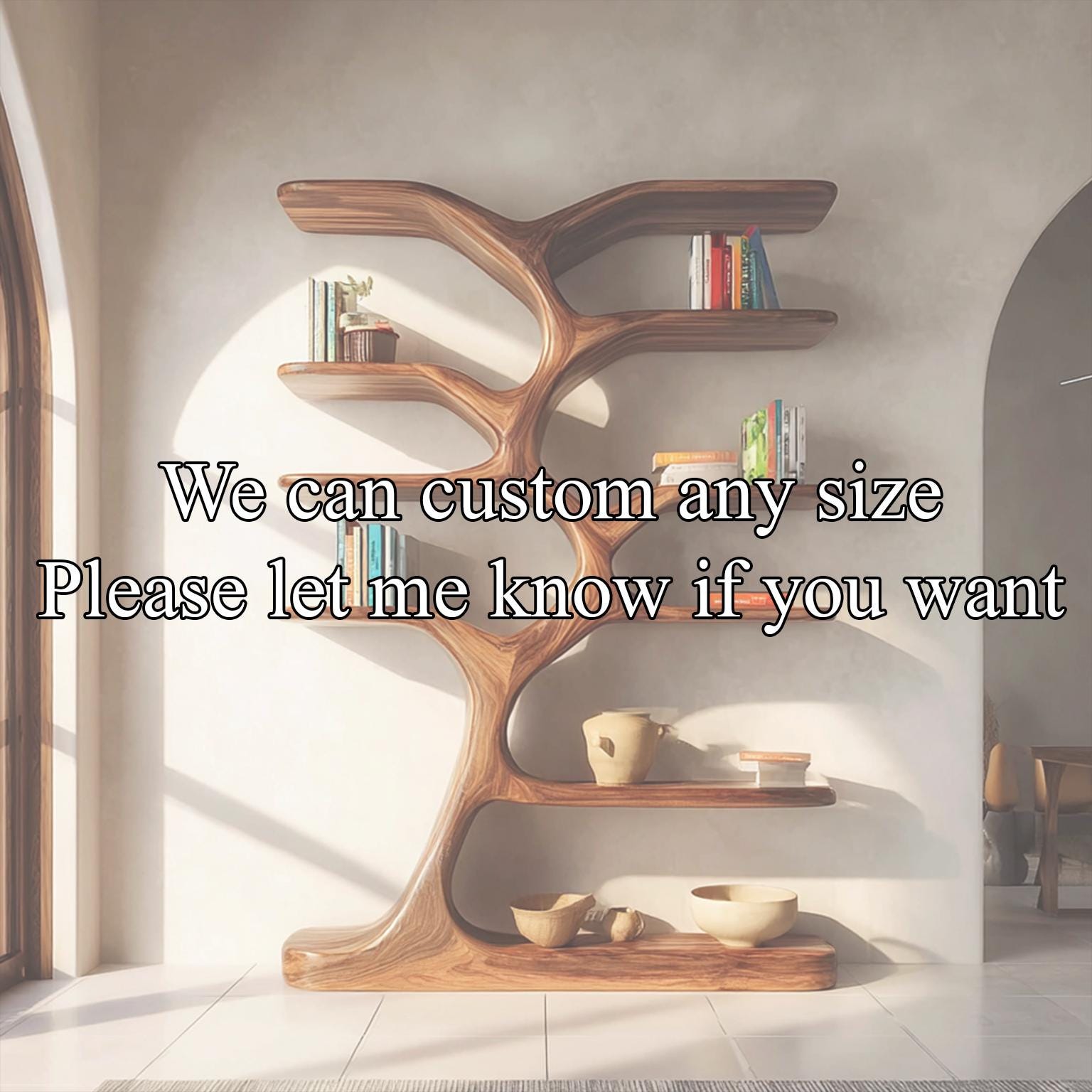 Rustic tree bookshelf solid wood handmade living room decoration tree branch floating corner shelf driftwood natural wooden