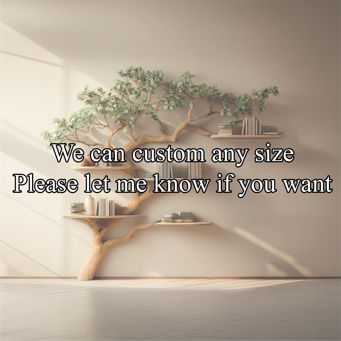 Rustic Tree Bookshelf: Solid Wood, Unique Wall-Mounted Bookcase
