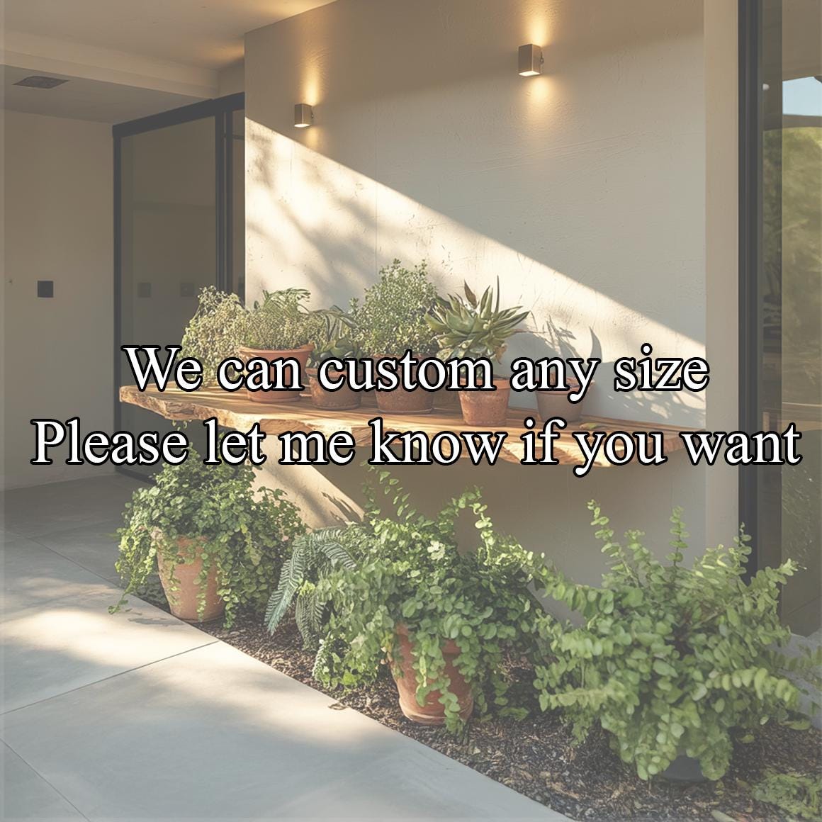 Handcrafted Solid Wood Floating Shelf Farmhouse Garden Furniture Vintage Outdoor Decor