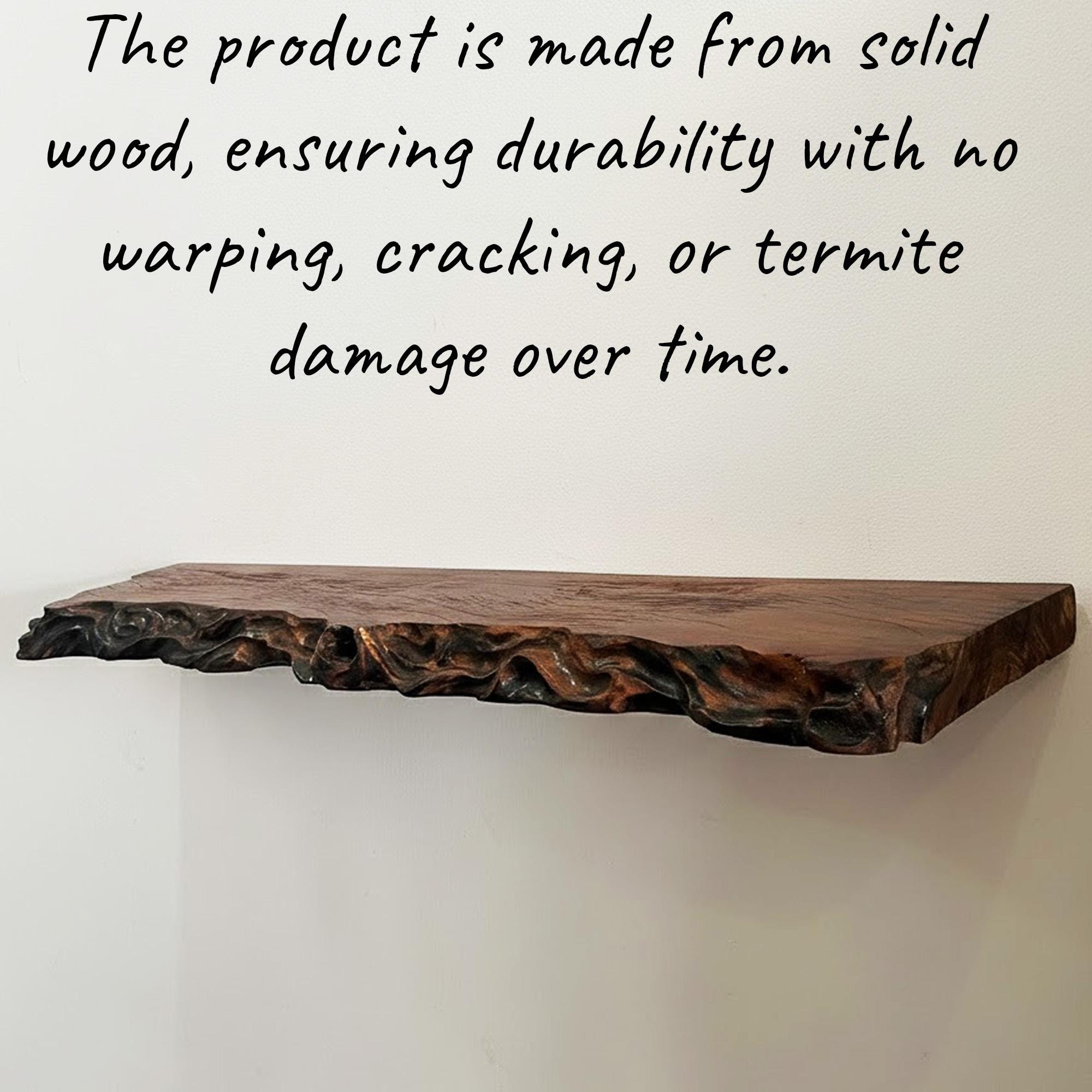 Long floating shelf live edge wood shelves on wall driftwood bookshelf handcrafted bookshelves decoration