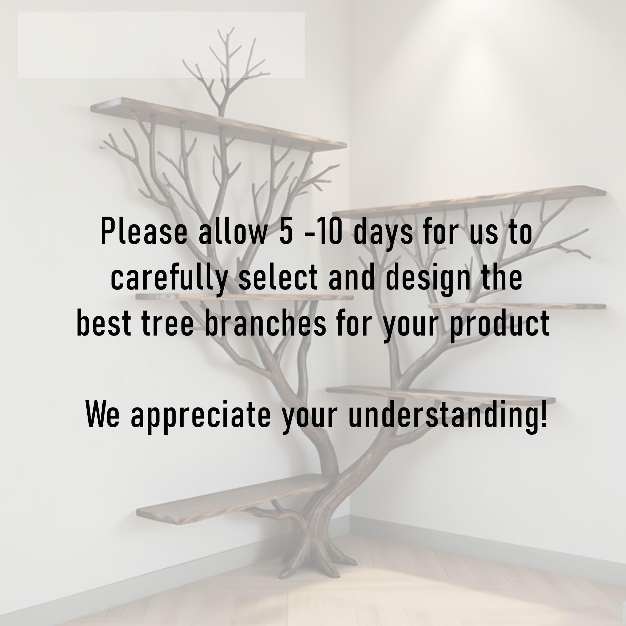 Tree branch corner floating bookshelf solid wood bookcase wall mount driftwood art decor