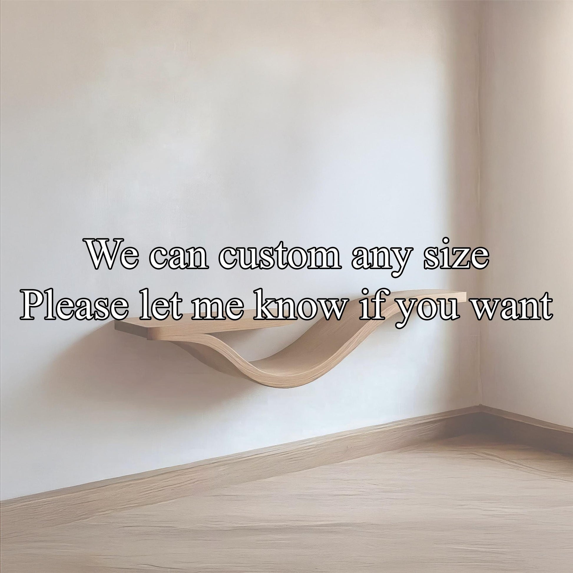 Handcrafted Wavy Floating Shelf Natural Wood Farmhouse Shelf Unique Furniture For Living Room Decor