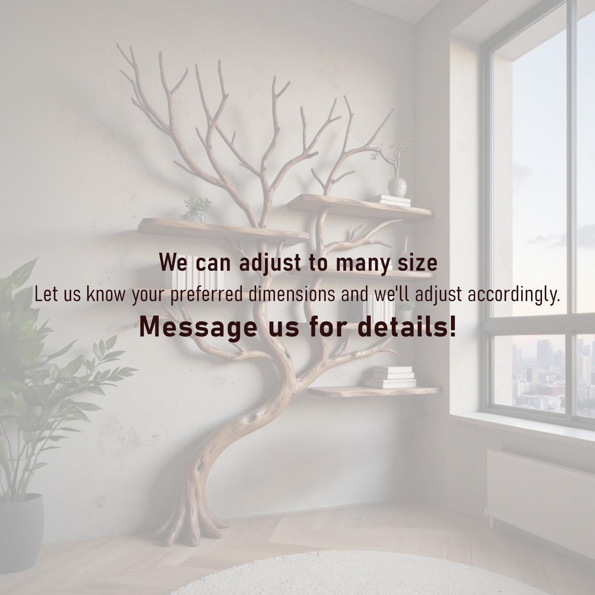 Corner driftwood tree branch solid wood bookshelf wall mount floating live edge furniture decoration