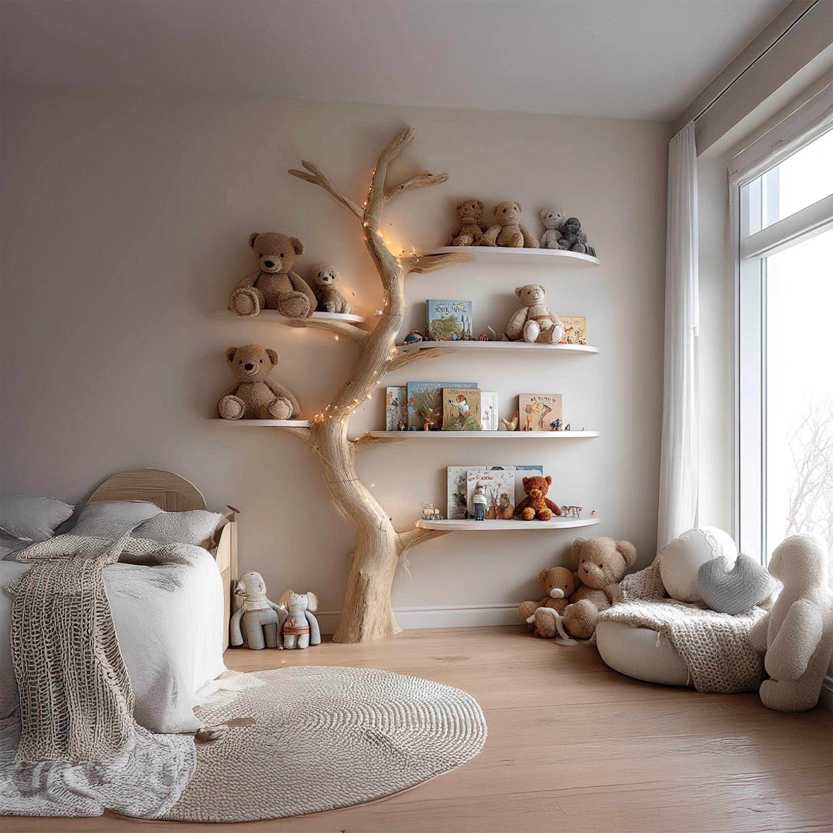 Handmade Tree Bookshelf, Montessori Nursery Decor