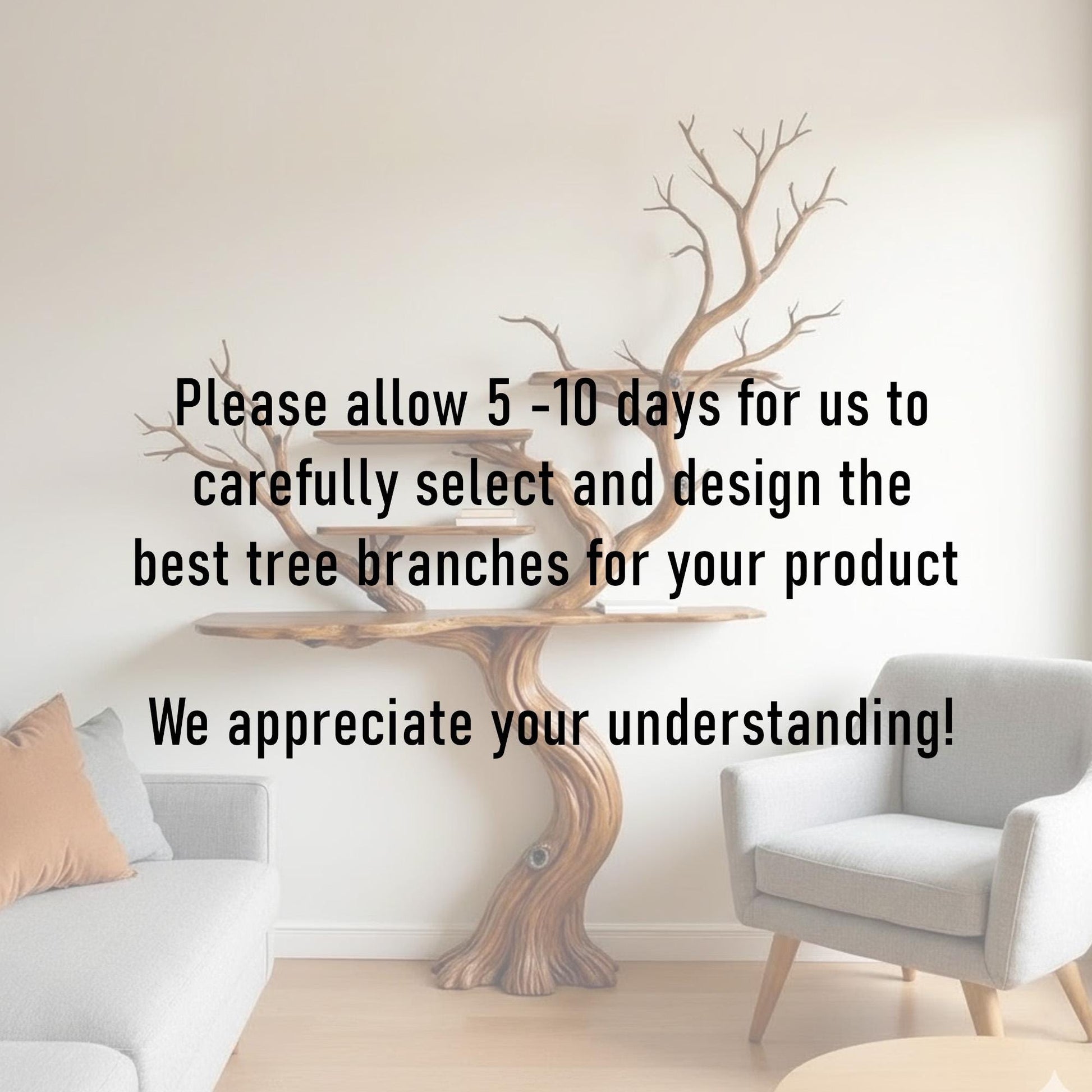 Tree branch book shelf driftwood wall art solid wood bookcase sculpture bookshelf decoration