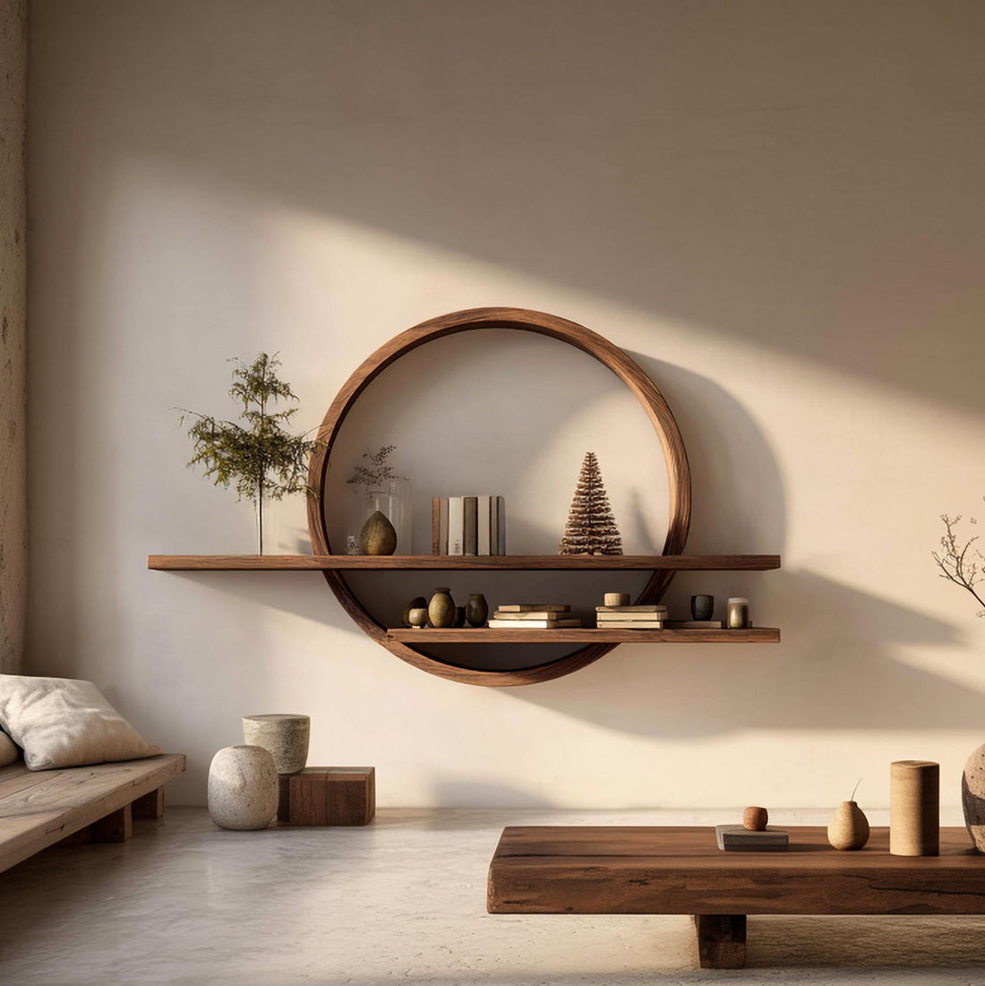 Wall Mounted Shelf Display Rack Corner Bookshelf Minimalist Furniture For Modern Home Decor