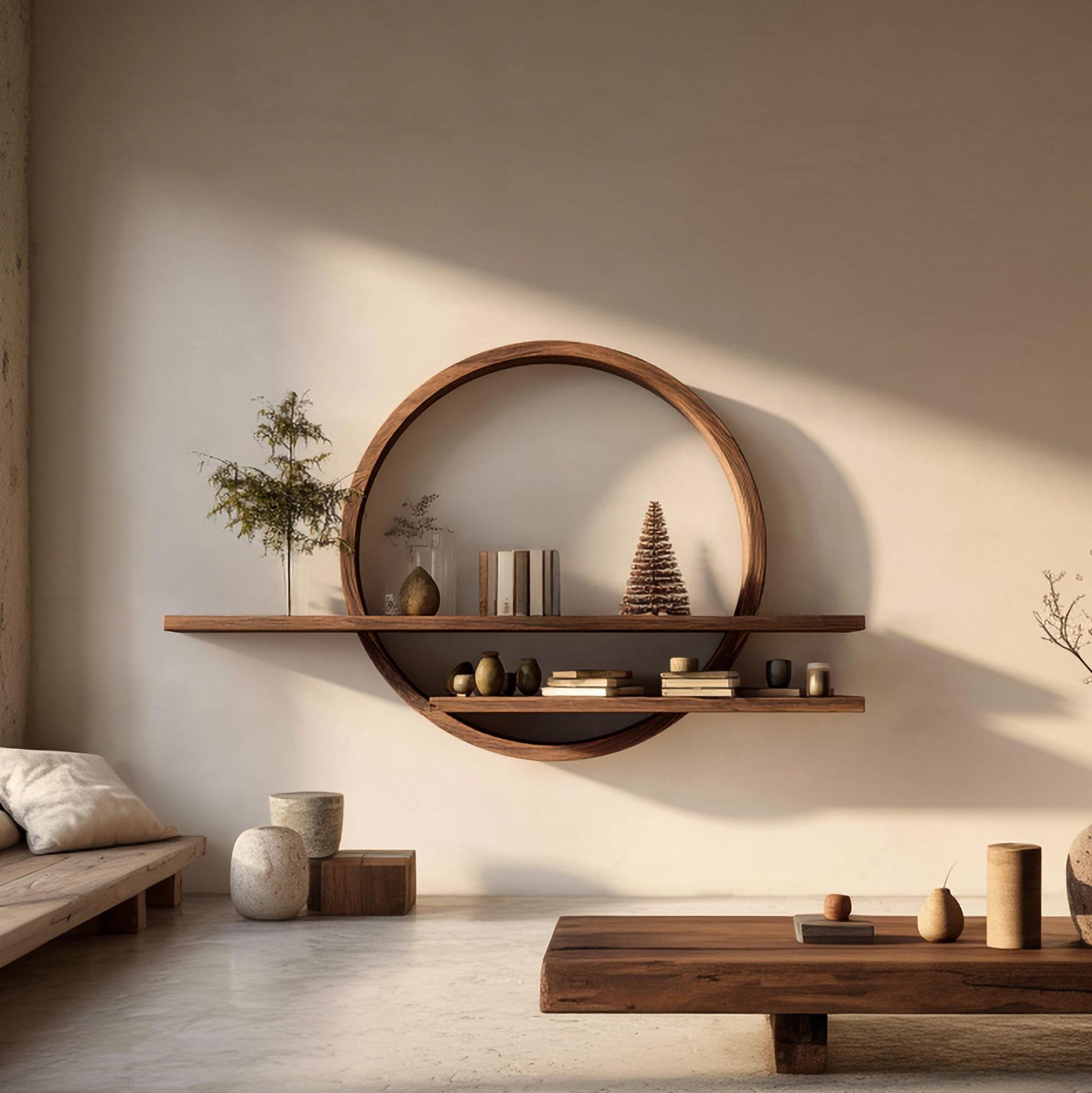 Wall Mounted Shelf Display Rack Corner Bookshelf Minimalist Furniture For Modern Home Decor
