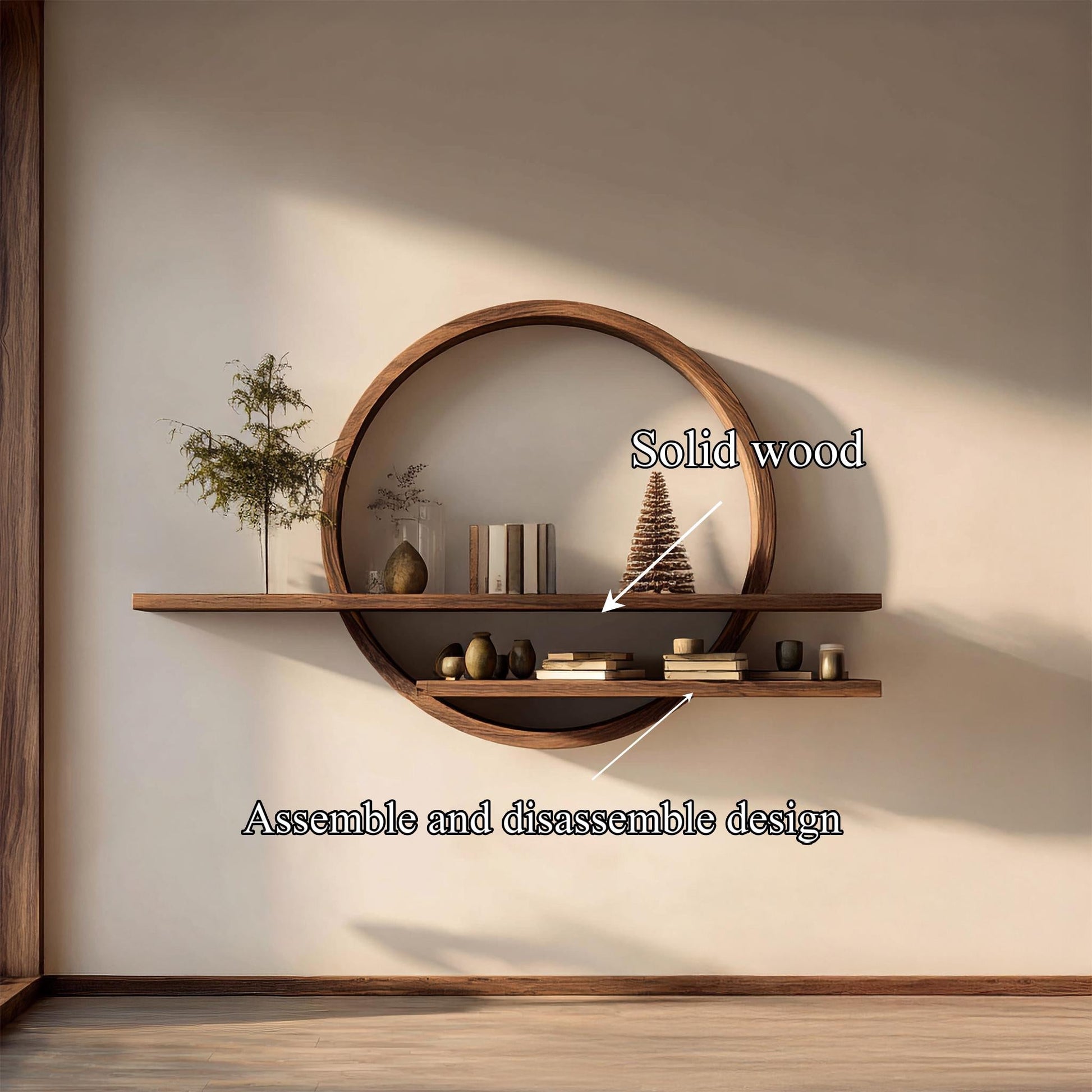 Wall Mounted Shelf Display Rack Corner Bookshelf Minimalist Furniture For Modern Home Decor