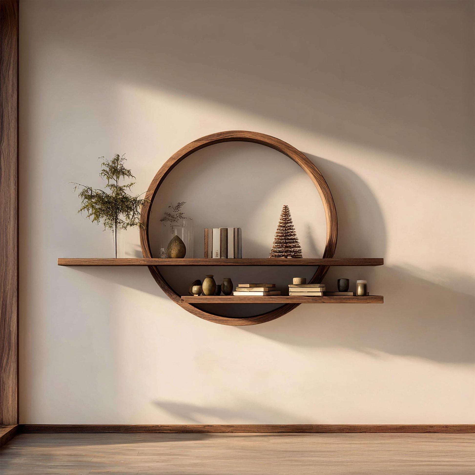 Wall Mounted Shelf Display Rack Corner Bookshelf Minimalist Furniture For Modern Home Decor