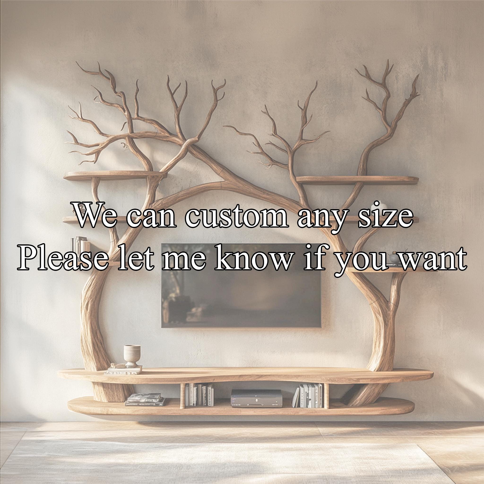 Rustic Bookcase Wall Book Shelf Tv Cabinet Wood Furniture Living Room Decor