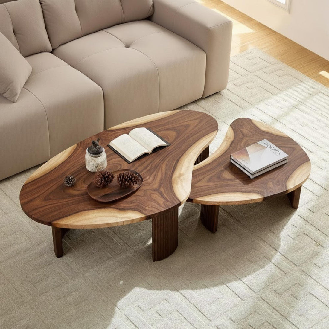 Handmade Live Edge Nesting Coffee Tables