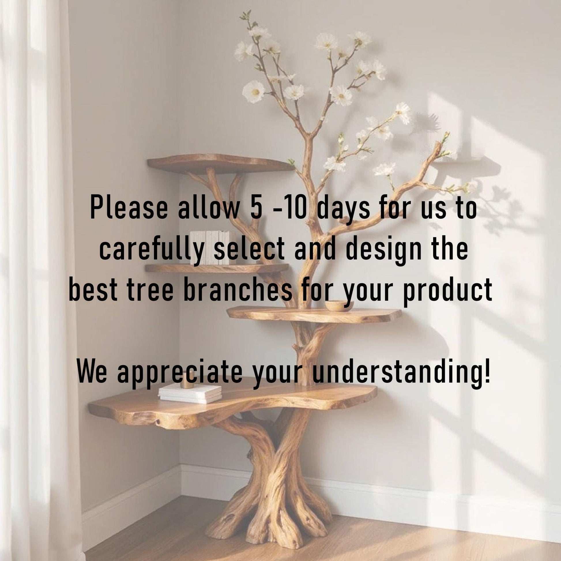 Corner tree branch book shelf floating bookshelf solid wood wall mounted shelves art sculpture root base decor