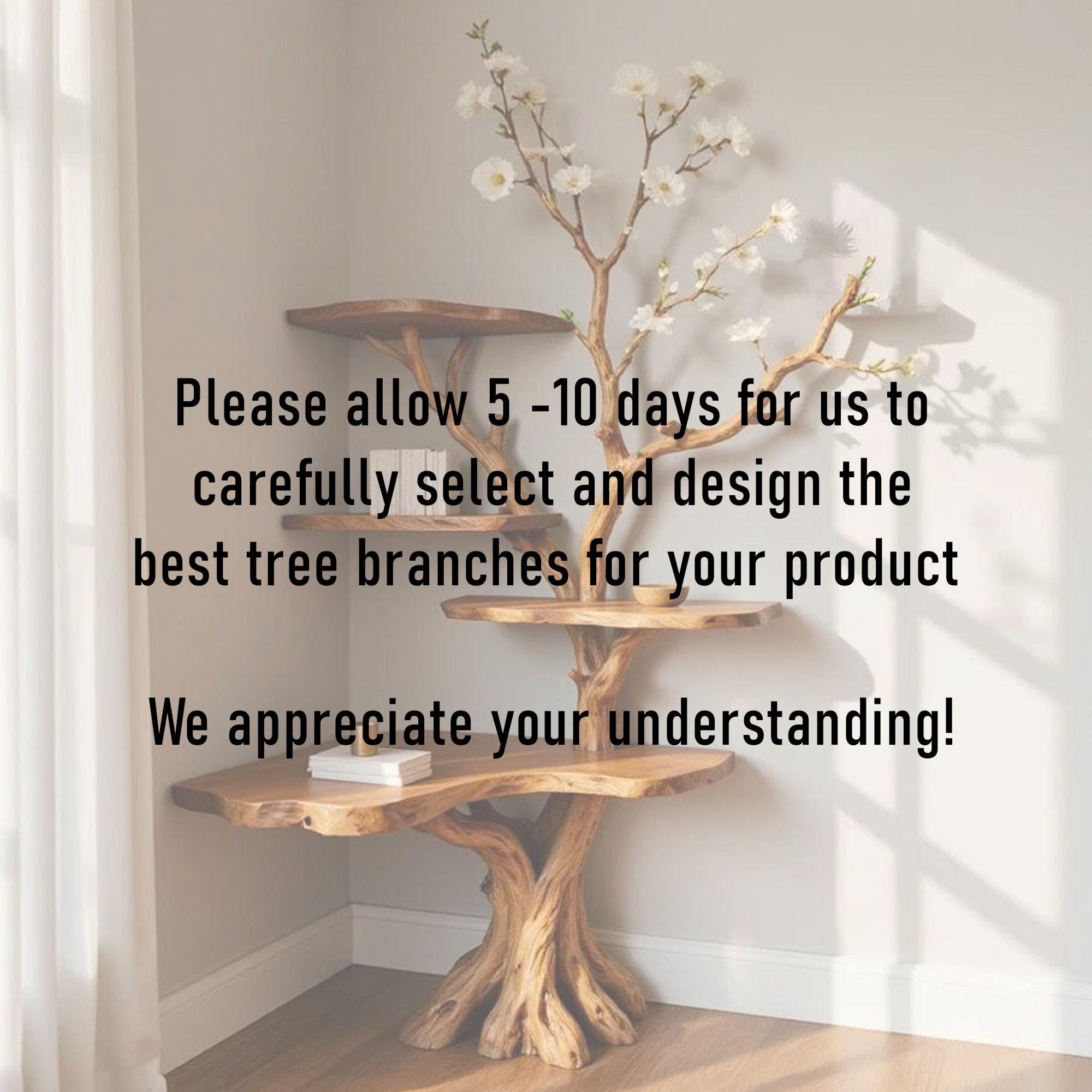 Corner tree branch book shelf floating bookshelf solid wood wall mounted shelves art sculpture root base decor