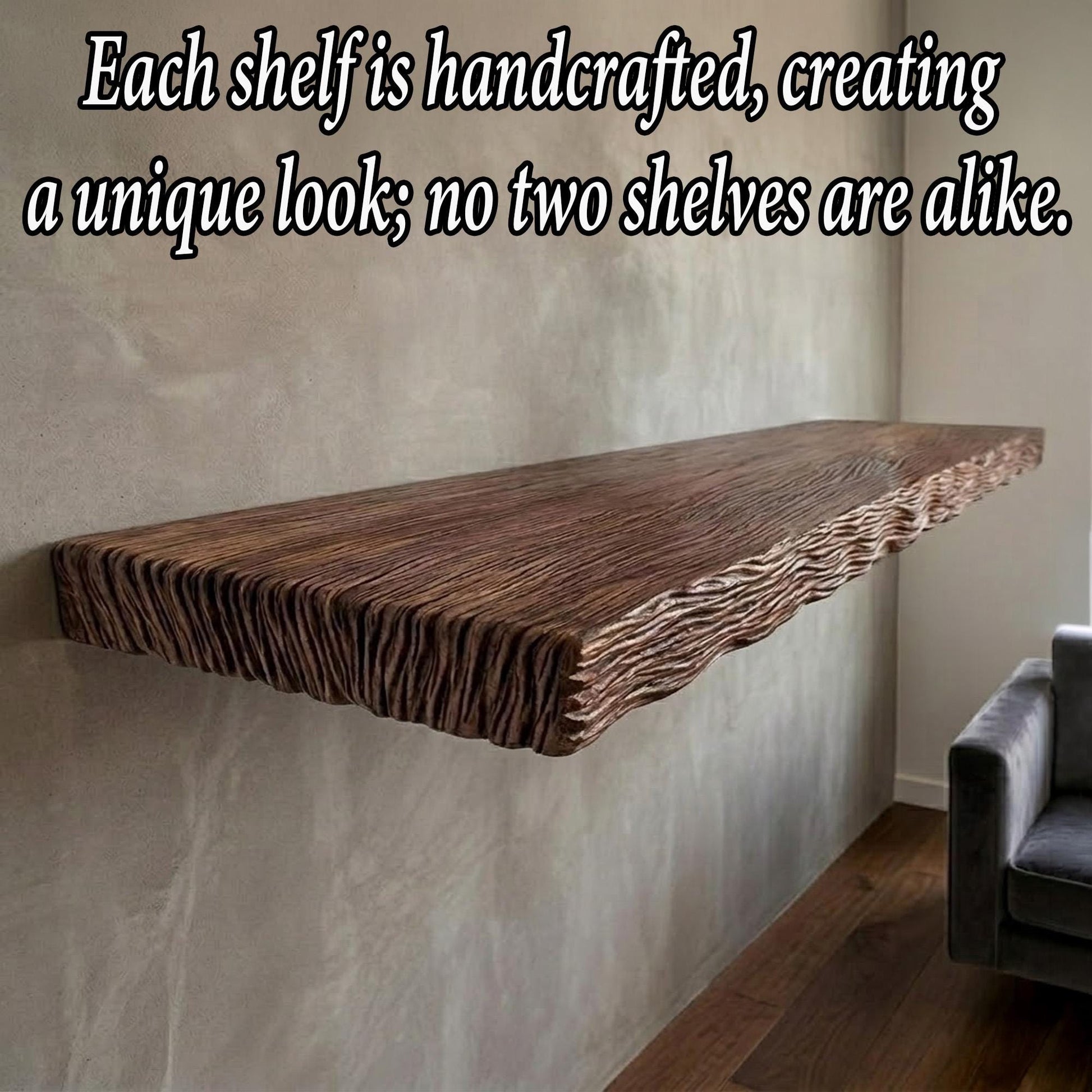Live edge wood floating shelves unique scupture solid wood wall mounted shelf handmade furniture decor home